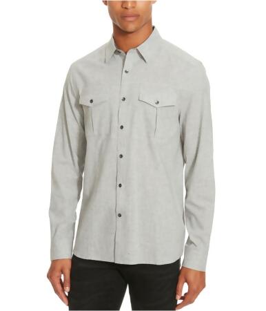 Kenneth Cole Mens Textured Nep Button Up Shirt - 2XL