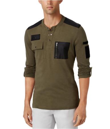 I-n-c Mens Never Alone Pocket Henley Shirt - 2XL