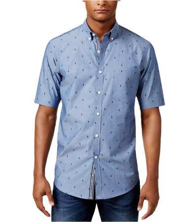 Club Room Mens Contrast Printed Button Up Shirt - XS