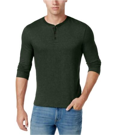 Club Room Mens Long Sleeve Herringbone Henley Shirt - XL