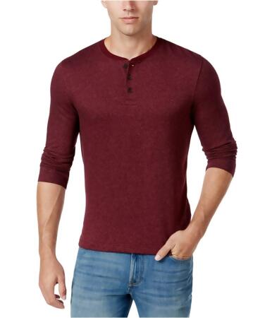 Club Room Mens Long Sleeve Herringbone Henley Shirt - XL