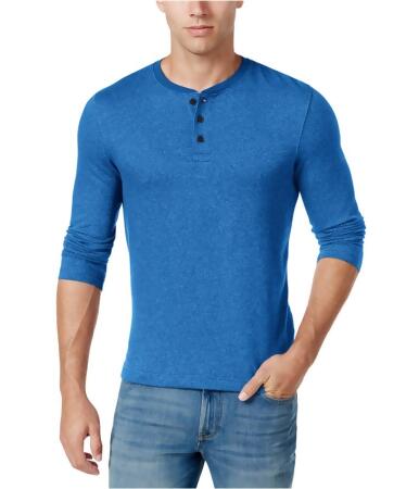 Club Room Mens Long Sleeve Herringbone Henley Shirt - 3XL