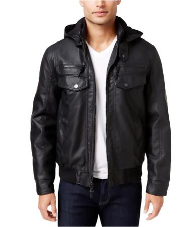 I-n-c Mens Croydon Faux-Leather Motorcycle Jacket - XL