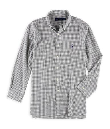 Ralph Lauren Mens Ink Check Button Up Dress Shirt - 17