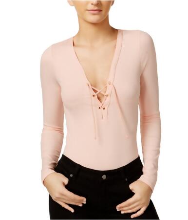 Material Girl Womens Lace-Up Bodysuit - S