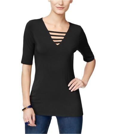 I-n-c Womens Strappy Basic T-Shirt - S