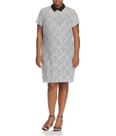 Michael Kors Womens Contrast Collar A-Line Dress - 16W
