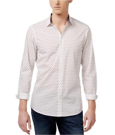 Michael Kors Mens Shadowed Square Button Up Shirt - L