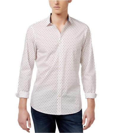 Michael Kors Mens Shadowed Square Button Up Shirt - S