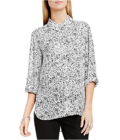 Vince Camuto Womens Vapor Dots Button Up Shirt - XS