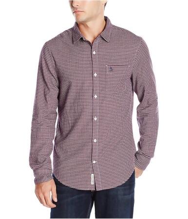 Penguin Mens Herringbone Button Up Shirt - S