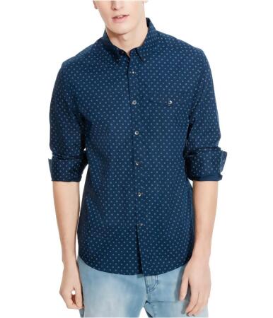 Kenneth Cole Mens Dotted Diamond Button Up Shirt - 2XL