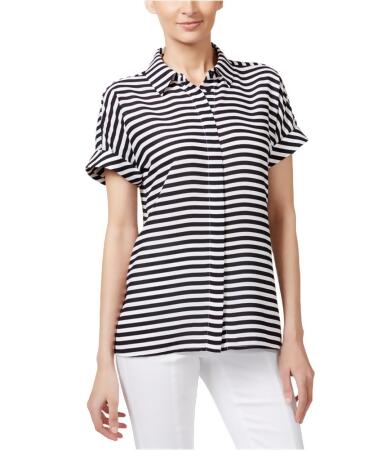 Alfani Womens Striped Pullover Blouse - 10