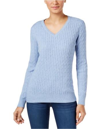 Karen Scott Womens Knit Pullover Sweater - P