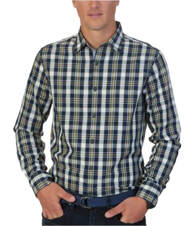 Nautica Mens Spread Plaid Button Up Shirt - 2XL