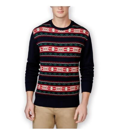 Weatherproof Mens Vintage Fair Isle Shawl Sweater - L