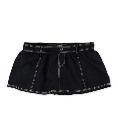 Captiva Womens Contrast Stitching Skirt Swim Bottom - S