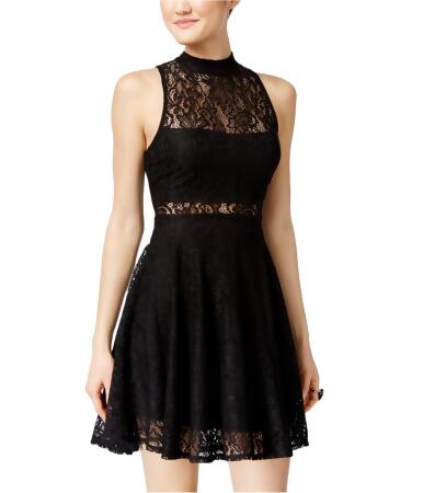 Material Girl Womens Lacey Fit Flare Shift Dress - XXS