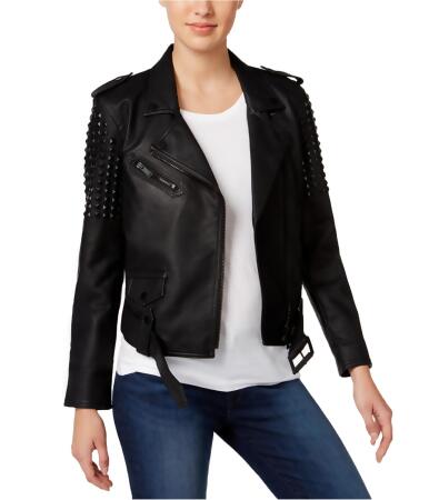 Calvin Klein Womens Studded Motorcycle Jacket - M