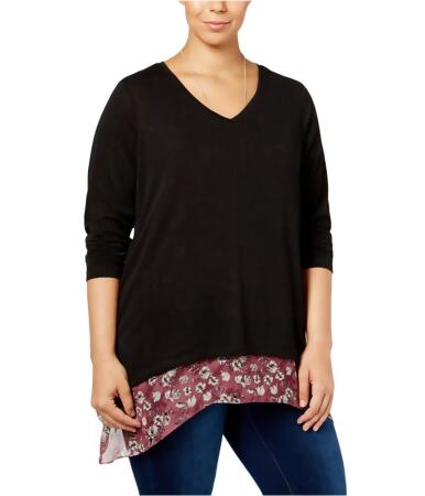 Style Co. Womens Layered Pullover Blouse - 1X