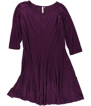 Ny Collection Womens Plus Size Faux-Suede Shift Dress - 1X