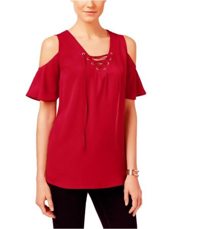 I-n-c Womens Cold Shoulder Pullover Blouse - S