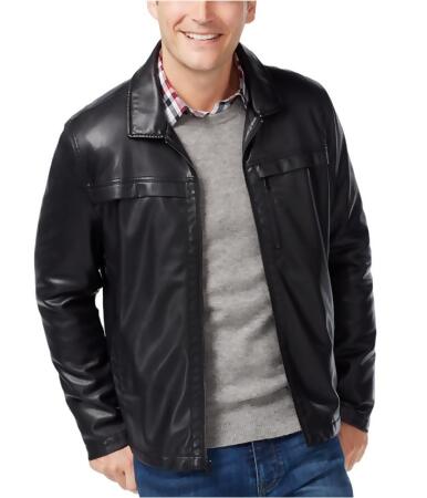 Kenneth Cole Mens Faux-Leather Motorcycle Jacket - XL