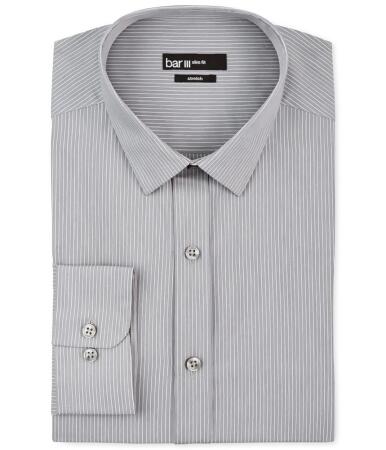 Bar Iii Mens Stretch Stripe Button Up Dress Shirt - 15 - 15 1/2