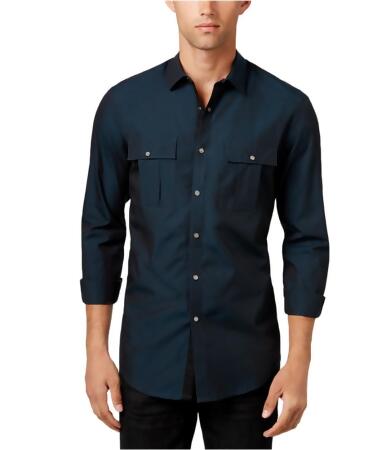 I-n-c Mens Double Chest Pocket Button Up Shirt - XL