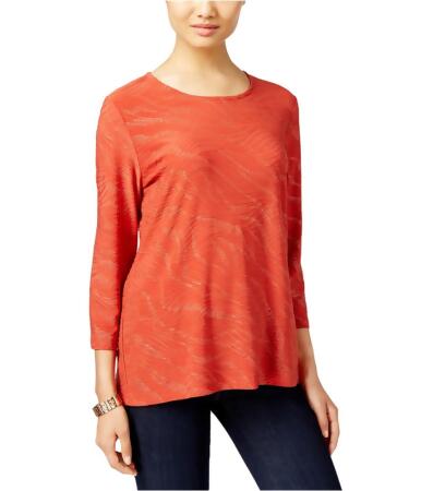 Jm Collection Womens Jacquard Pullover Blouse - PXS