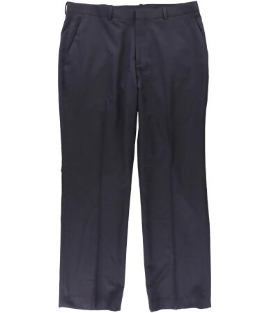 Perry Ellis Mens Flat Front Grid Dress Slacks - 34