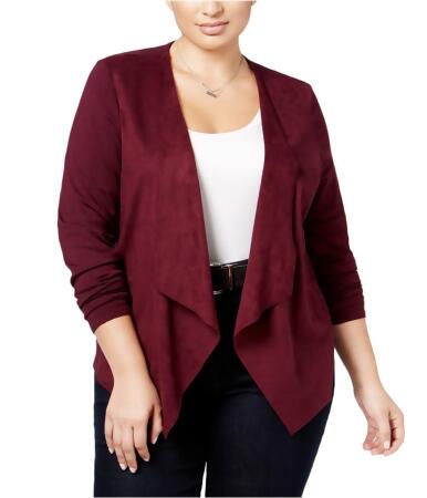 I-n-c Womens Faux Suede Cardigan Sweater - 0X