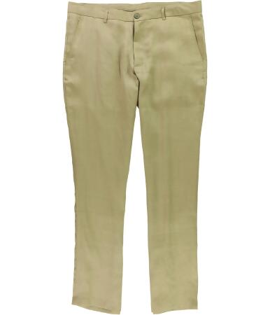 Tasso Elba Mens Flat Front Linen Casual Trousers - 34