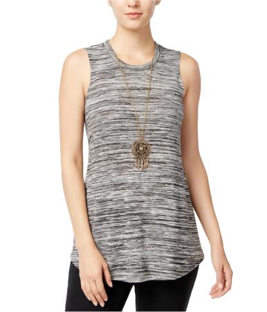 Bcx Womens Space-Dye With Necklace Tank Top - S