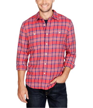 Lucky Brand Mens Woven Button Up Shirt - L