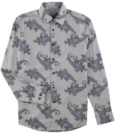 Tasso Elba Mens Paisley Button Up Shirt - M