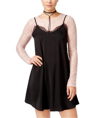 Material Girl Womens 2-Pc. Lace-Trim Slip Dress - L