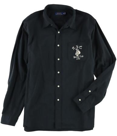 Ralph Lauren Mens Embroidered Sport Button Up Shirt - XL