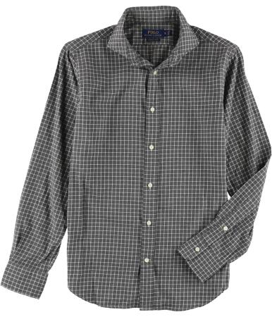 Ralph Lauren Mens Cotton Grid Flannel Button Up Shirt - S