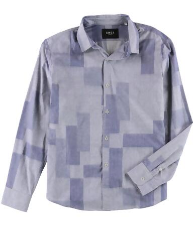 Cwst Mens Colorblocking Button Up Shirt - L