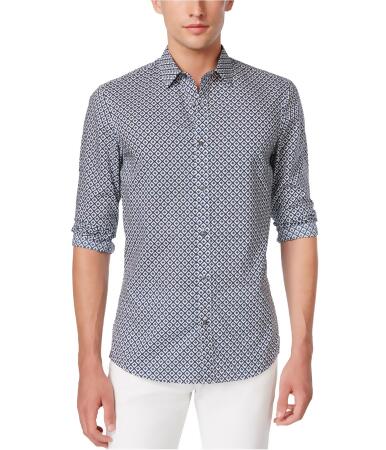 Michael Kors Mens Diamond Button Up Shirt - M