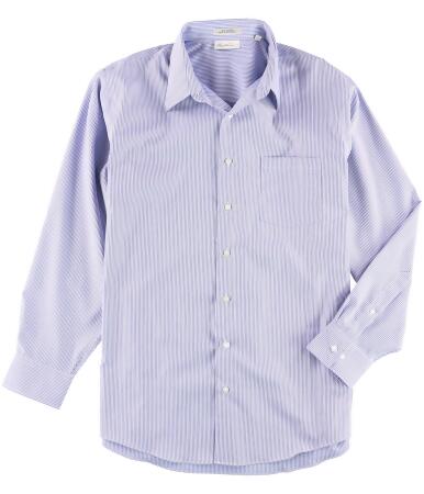 Kenneth Cole Mens Classic Stripe Button Up Dress Shirt - 17