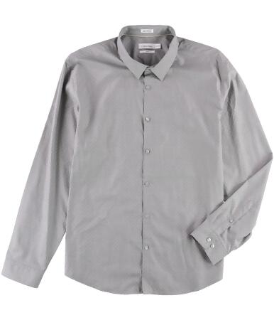 Calvin Klein Mens Classic Dashes Button Up Shirt - 2XL