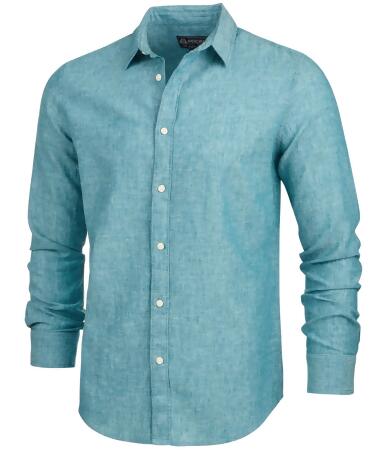 American Rag Mens Long Sleeve Linen Button Up Shirt - XL