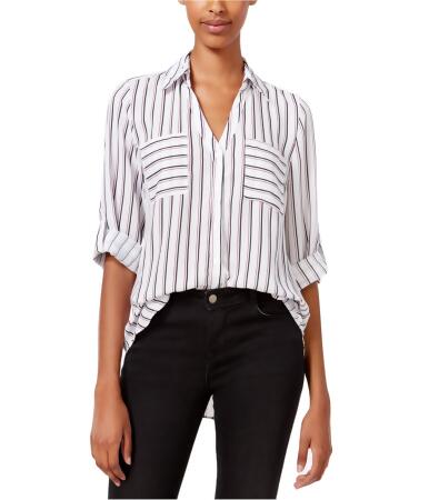 A. Byer Womens Utility Button Down Blouse - M