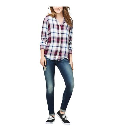 Aeropostale Womens Plaid Button Up Shirt - L