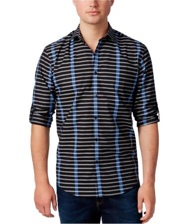 Alfani Mens Stripe Button Up Shirt - XL