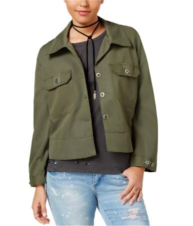 Seven Sisters Womens Cropped Military Jacket - XS
