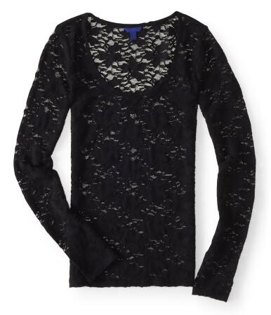 Aeropostale Womens Lace Knit Blouse - L