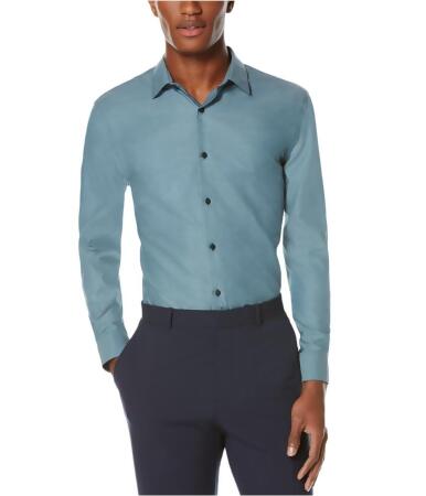 Perry Ellis Mens Woven Cotton Button Up Shirt - 2XL